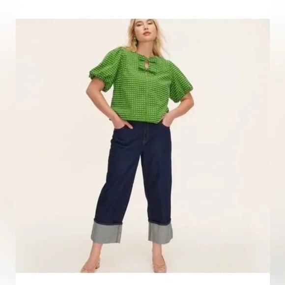 Kate Spade X Target NWT High Rise Straight Leg Wide Cuff Size 16 - Picture 1 of 13